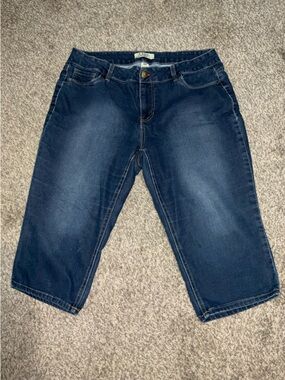 d. jeans Dark Blue Cropped Capri Women's Jeans Size 16W